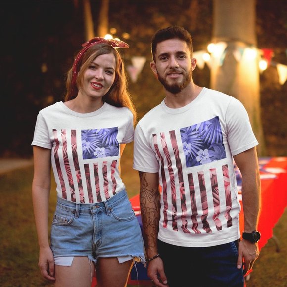 Aloha Americana Graphic Short Sleeve Tee - Picture 1 of 13